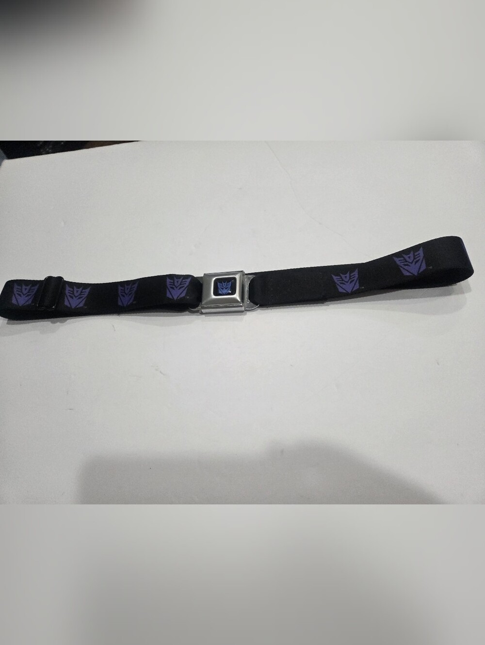 Transformers Black and Purple Graphic Seatbelt-Style Belt - Men Accessories